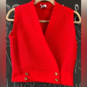 Cherry Red Vintage Vest
